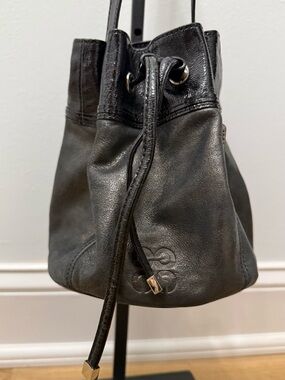 Coach Vintage Audrey Leather Drawstring Crossbody Mini Duffle Bucket Bag